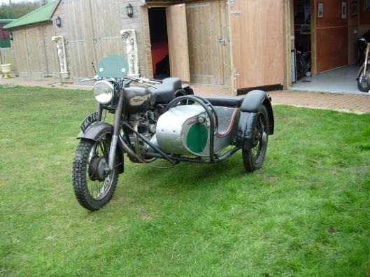 Photo - 1953 Royal Enfield 700cc Meteor Trials Combination Brian Nash rode in the ISDT 1955