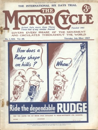 Image - scanned cover from the Motor Cycle 22 July 1937