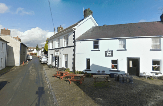 Photo - Cilycwm checkpoint and the Neuadd Fawr Inn on route Day 2 ISDT 1938 (Google Streetview)