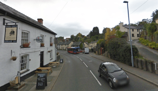 Photo - Erwood village on route Day 1 ISDT 1938 (Google Streetview)