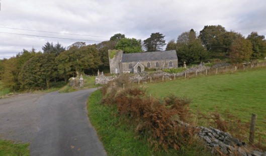 Photo - Llangwig Church on route Day 1 ISDT 1938 (Google Streetview)