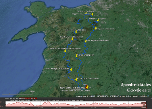 Image - map of route and height profile for days 4 & 5 of ISDT 1938 (Speedtracktales collection
