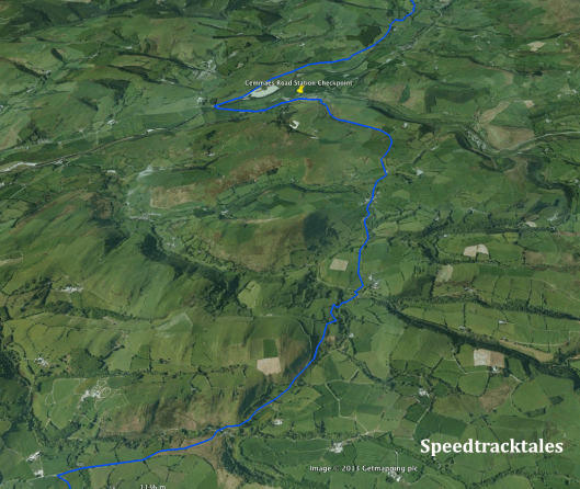 Image of Route of days 4 & 5 between Staylittle and the Cemmaes Road Station checkpoint ISDT 1938 (Speedtracktales collection)