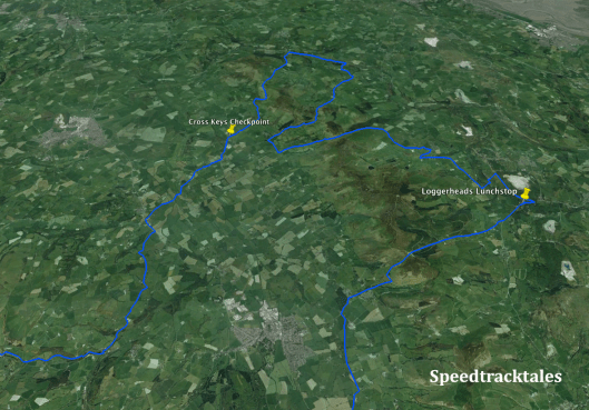 Image of Route of days 4 & 5 between Staylittle and the Cemmaes Road Station checkpoint ISDT 1938 (Speedtracktales collection)