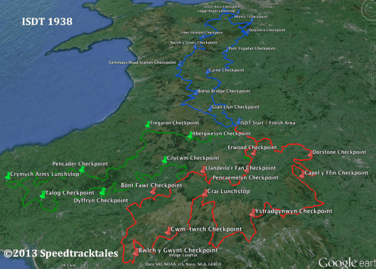 Image of end of final part of the '38 Route finder project 1 - 5 days of ISDT 1938 (Speedtracktales Collection)