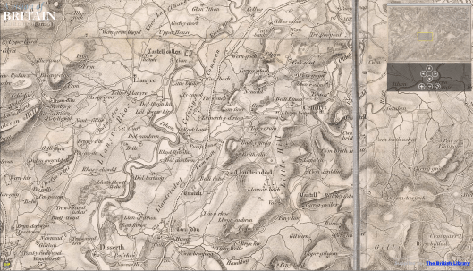 image - Ordnance Survey 1st Series 1" map Sheet 56 Llandrindod Wells 1833