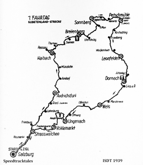 image - route map for Day 1 ISDT 1939 (speedtracktales archive)