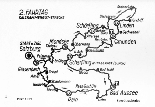 image - route map for Day 2 ISDT 1939 (speedtracktales archive)