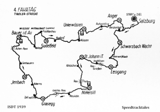 image - route map for Day 4 ISDT 1939 (speedtracktales archive)