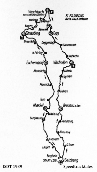 image - route map for Day 5 ISDT 1939 (speedtracktales archive)