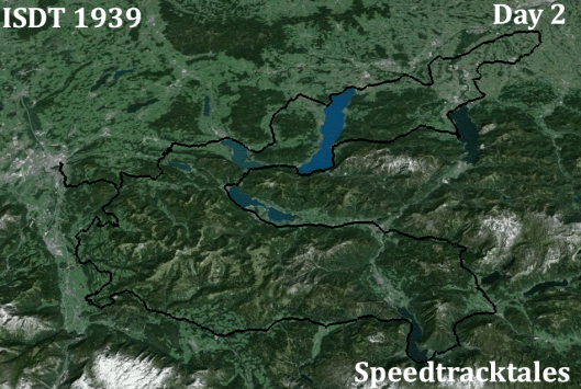 Image - ISDT 1939 Day 2 - with Landsat imagery (Speedtracktales / Google)