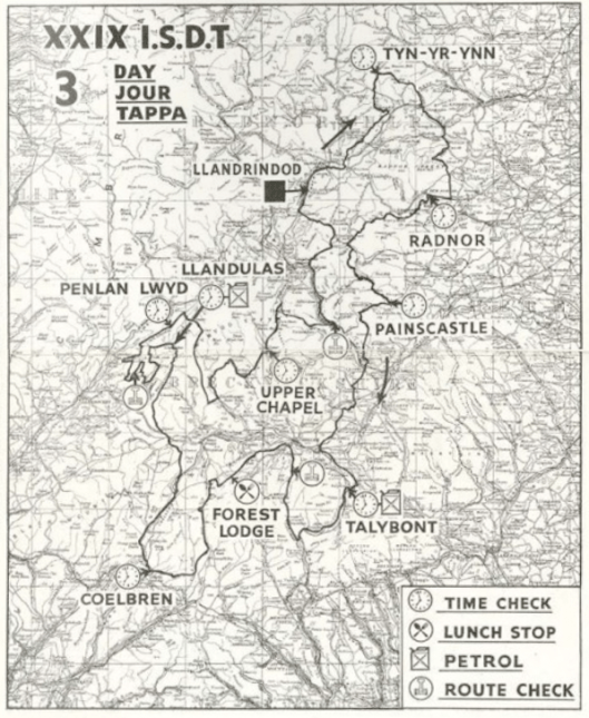 image - scanned map of days 3 ISDT 1954 (lo-res programme)