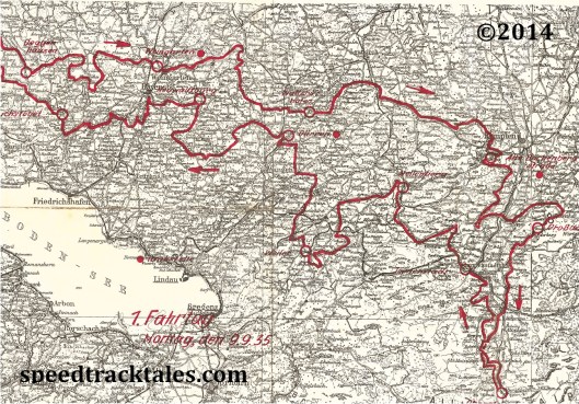 Image - scanned copy of Day 1 Route Map ISDT 1935