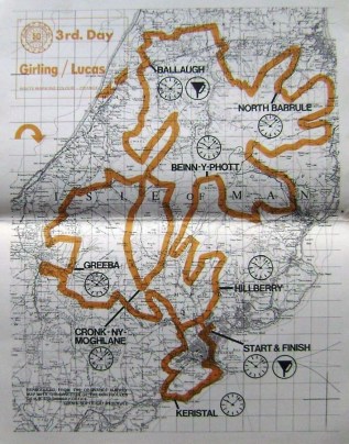 Photo - paper entrants map for day 3 ISDT 1975