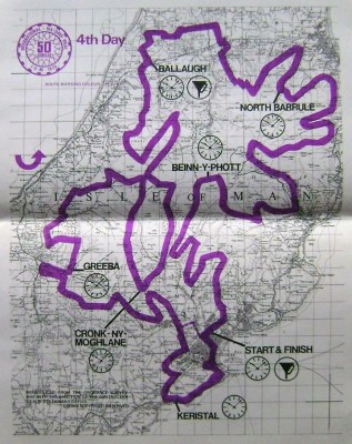 Photo - paper entrants map for day 4 ISDT 1975