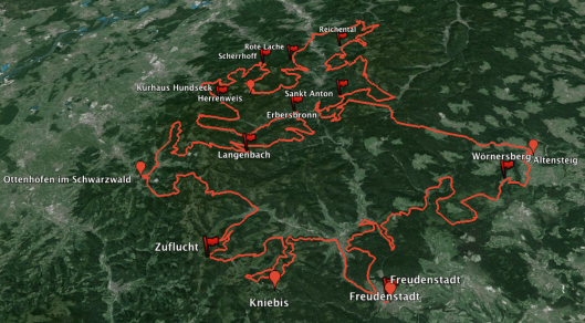Image - map of Day 1 route ISDT 1936