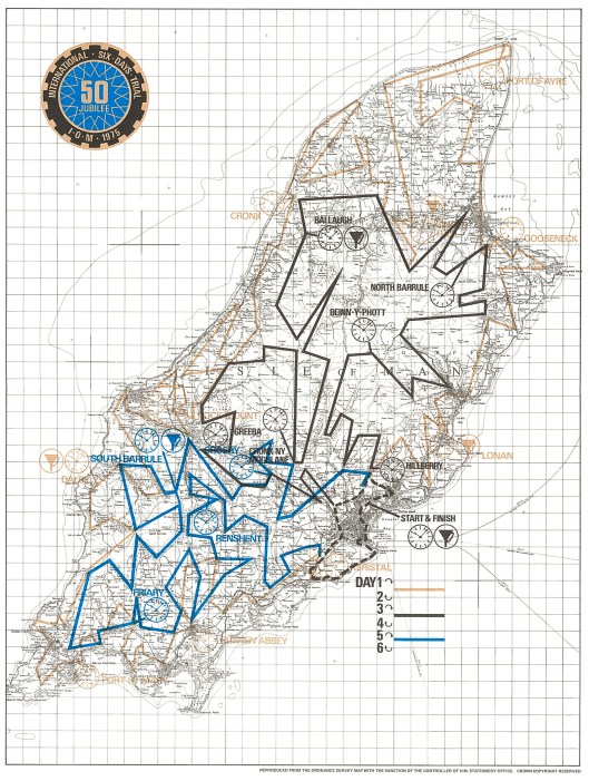 Image - Course map for spectators provided with official programme ISDT 1975