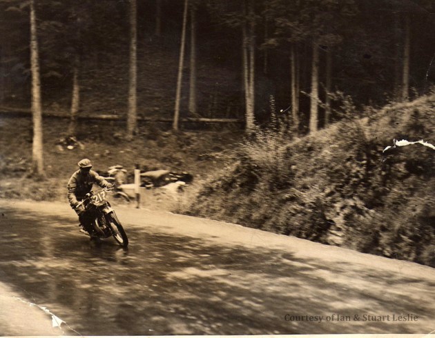 Photo - #217 Jack Leslie on Rudge at Kesselberg ISDT 1936 (Courtesy Stuart and Ian Leslie Collection)