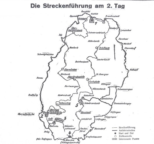 Image - original scanned map of detailed map of Day 1 Route ISDT 1936 (Speedtracktales Archive)