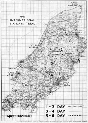 Image - scanned copy of map of event route ISDT 1965 (Speedtracktales archive)