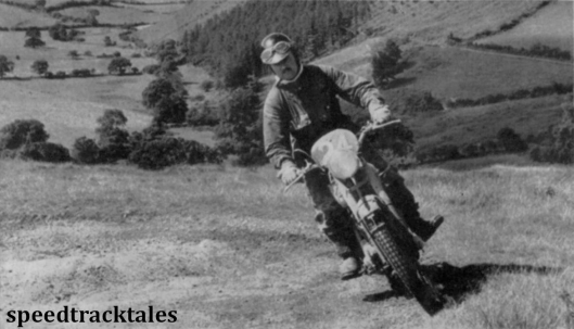 photo - P.H Alves (650cc Triumph) member of the victorious British Trophy Team corners at speed ISDT 1953 (Speedtracktales archive)