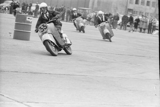 Photo - A brace of surviving Scooterists all took to the speed test wearing ties... - Bad Aussee Austria © Erwin Jelinek/Technisches 