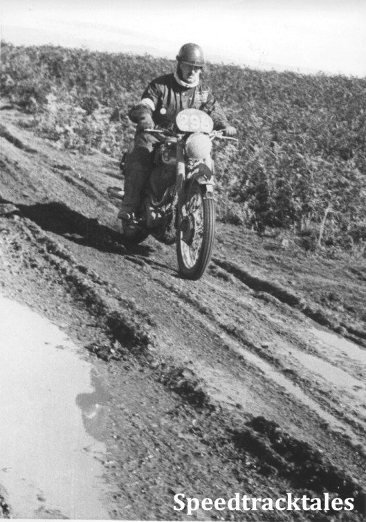 Photo - C.M. 'Bob' Ray - Photo taken by Erwin Jelinek of Vienna ISDT 1954 (Speedtracktales Collection)
