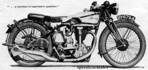 image - Norton 500cc "International" 1932 - a machine of Superlative qualities. (speedtracktales archive)