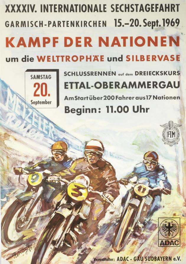 Photo - ADAC Garmisch Partenkirchen Poster ISDT 1969