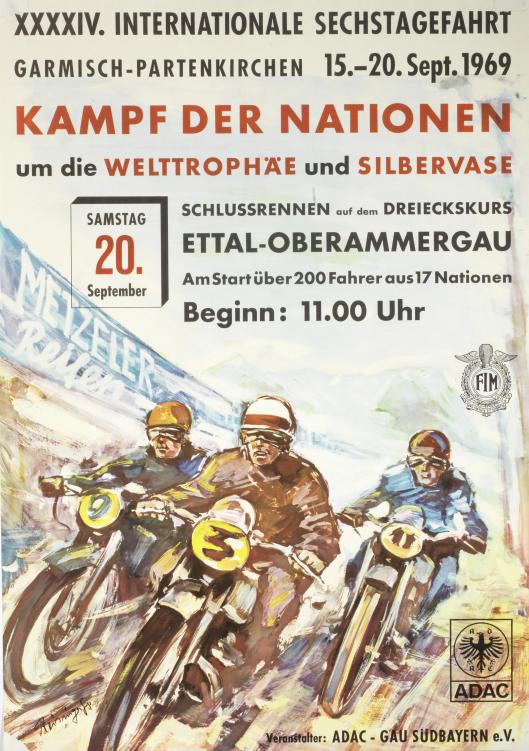 Photo - ADAC Garmisch Partenkirchen Poster ISDT 1969