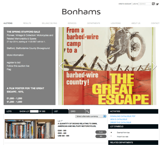 Bonham's Spring Stafford Auction 27 April 2014