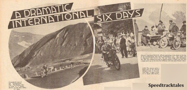 image - main report illustration 'Motor Cycling' 30th August 1939 ISDT 1939 (Speedtracktales Archive)