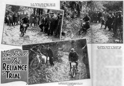 Photo - Trials riders find their way up Heartbrak Hill, Glyn Ceiriog during the Reliance Trial 1935