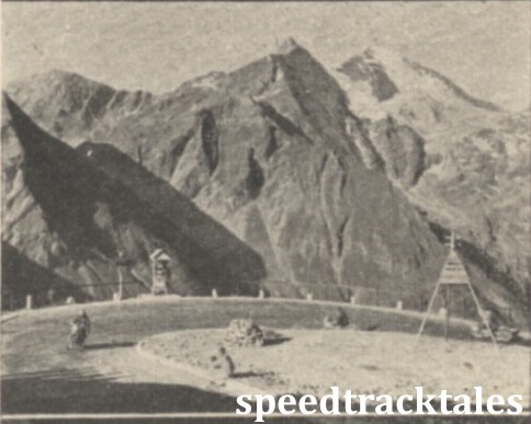 Photo - Raneiri (500 Sertum) rounding a hairpin high up in the Alps ISDT 1939 (Speedtracktales Collection)