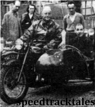 photo - An "International" competitor of long standing - Dr R. L. Galloway (Triumph) ISDT 1948