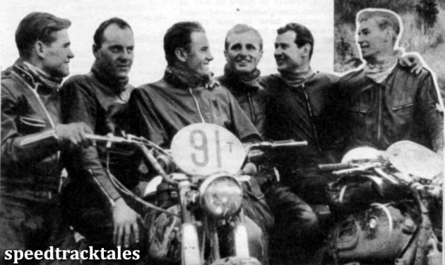 Photo- the West Germwns, winners of the International Trophy ISDT 1961 (speedtracktales collection)