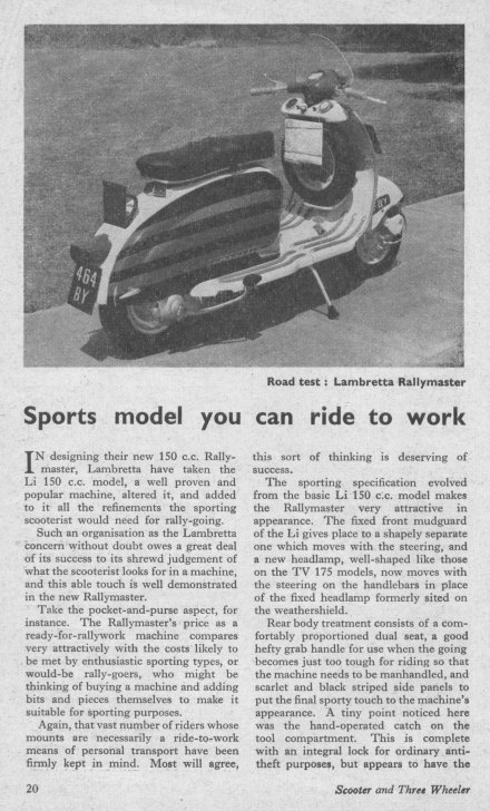 Review of the 1962 Lambretta Rallymaster