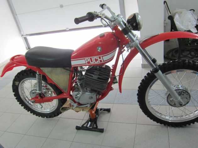Photo - Johann Sommerauer's Works Puch MC 175 LH side view ex ISDT 1973