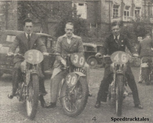 Photo - GB 'B' Vase Team #51 FE Thacker (Triumph) #30 JJ Booker (Royal Enfield) #46 A Jefferies (Triumph) - ISDT 1938 (image courtesy Morton Media)