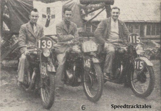 Photo - Ireland's 'A' Vase Team #139 CW Duffin (Matchless) #146 AHL Archer (Ariel) #115 (AJS) - ISDT 1938 (image courtesy Morton Media)