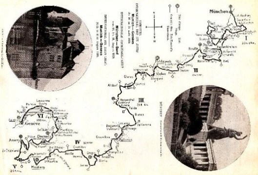 image - scanned copy of route map ISDT 1929
