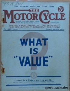 image - cover of 'the Motor Cycle' issue of 21 July 1938 with report on the ISDT 1938