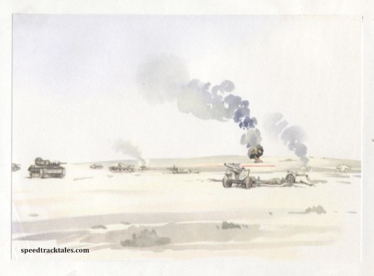 image - Battlefield - Libyan Desert 1942 (Original Art by Gordon Horner 1915-2006)