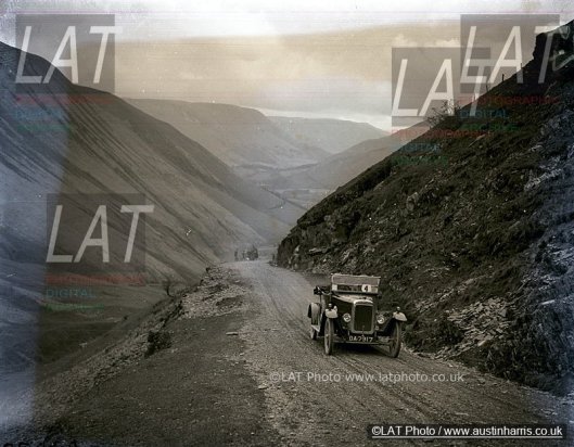 Photo - Clyro takes part in the RAC Small Car Trials of 1924. The event covered a large area of Wales and here is seen on the Bwlch y Groes