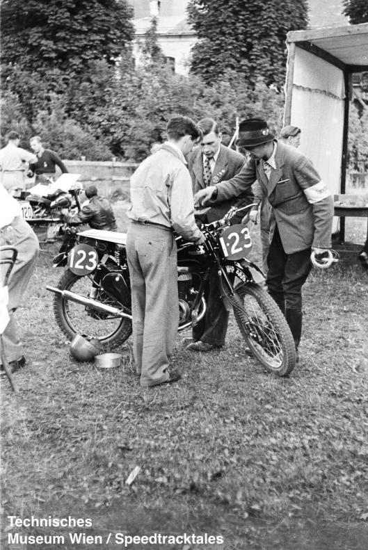 photo - #123 A Schutt, Francis Barnett [MHP649] ISDT 1952 (© Artur Fenzlau/Technisches Museum Wien)