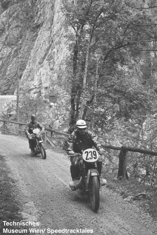 photo - #236 PJ Mellers Ariel 498 & #239 Hans Roth BMW 590cc ISDT 1952 (© Artur Fenzlau/Technisches Museum Wien)