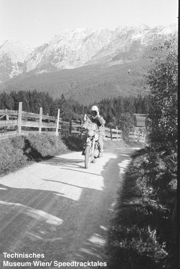 photo - #211 Fus. H Nield BSA 498cc on course ISDT 1952 (© Artur Fenzlau/Technisches Museum Wien)