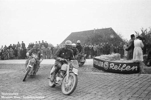 photo - #183 CM Ray Ariel 493cc [MOL 3] at final day speed test ISDT 1952 (© Artur Fenzlau/Technisches Museum Wien)