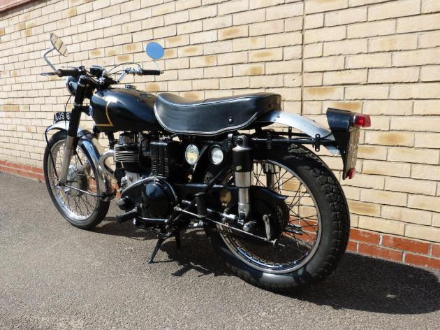 Photo - Works AJS 498 of Hugh Viney LH Side view ISDT 1953 (Courtesy Bonhams)