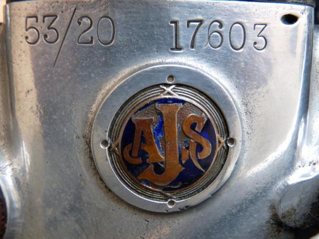 Photo - Detail of Crank case [AJS 6] Works AJS 498 of Hugh Viney ISDT 1953 (Courtesy Bonhams)